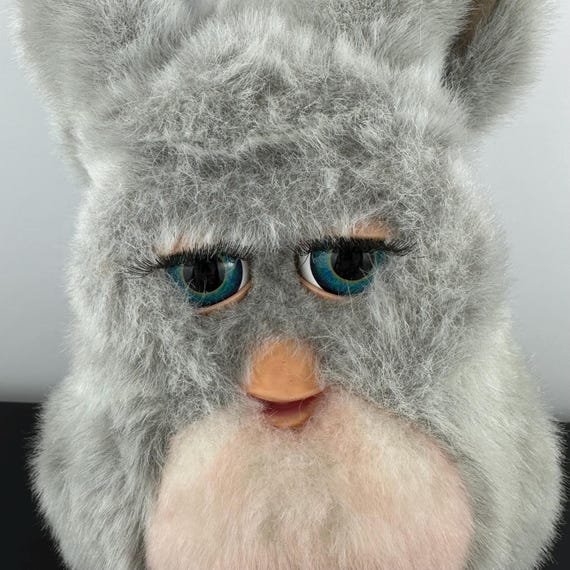 Vintage Furby Baby Grey Pink Emoto Tronic Toy 59294 Tiger Hasbro