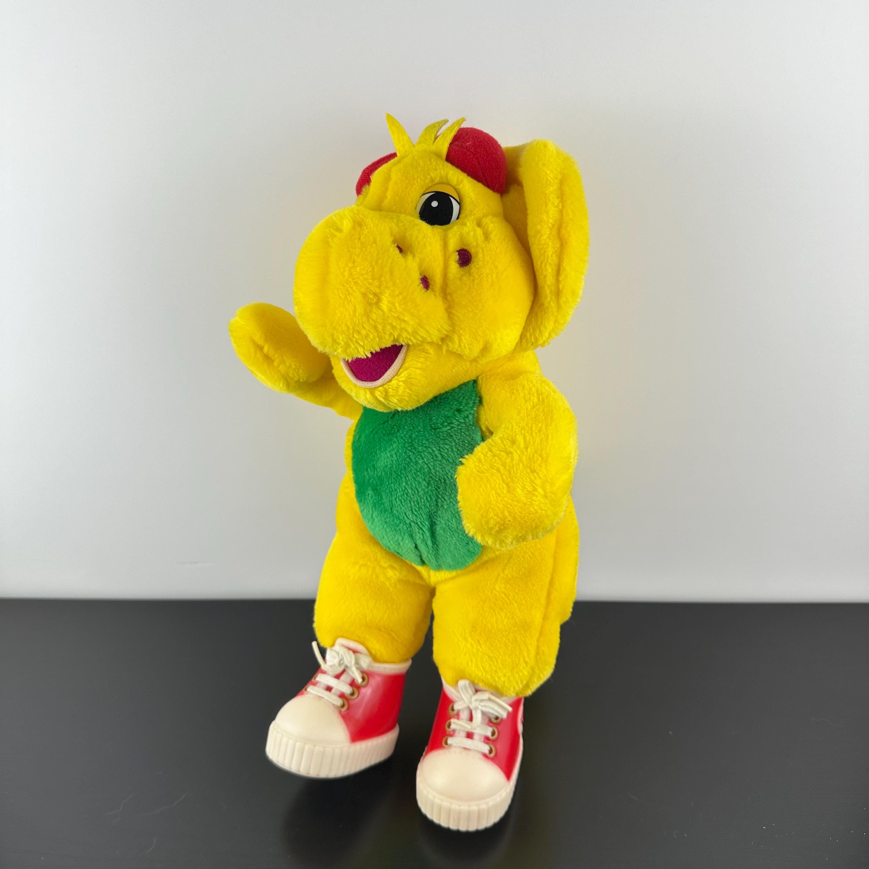 Vintage 90s BJ Yellow Dinosaur Plush From Barney & Friends Stuffed