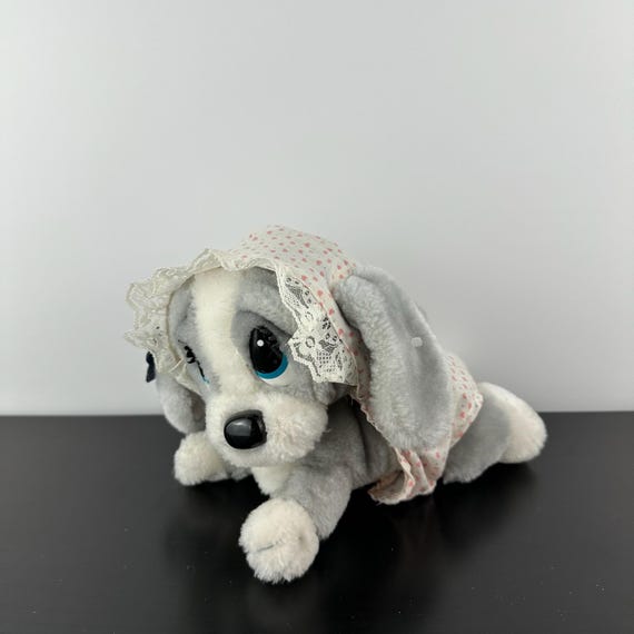 applause 犬 ぬいぐるみ 小型　sad sam サッドサム　子犬　レトロ Applause Rare 1986 Vintage Sad Sam Crawling Holly Honey Basset
