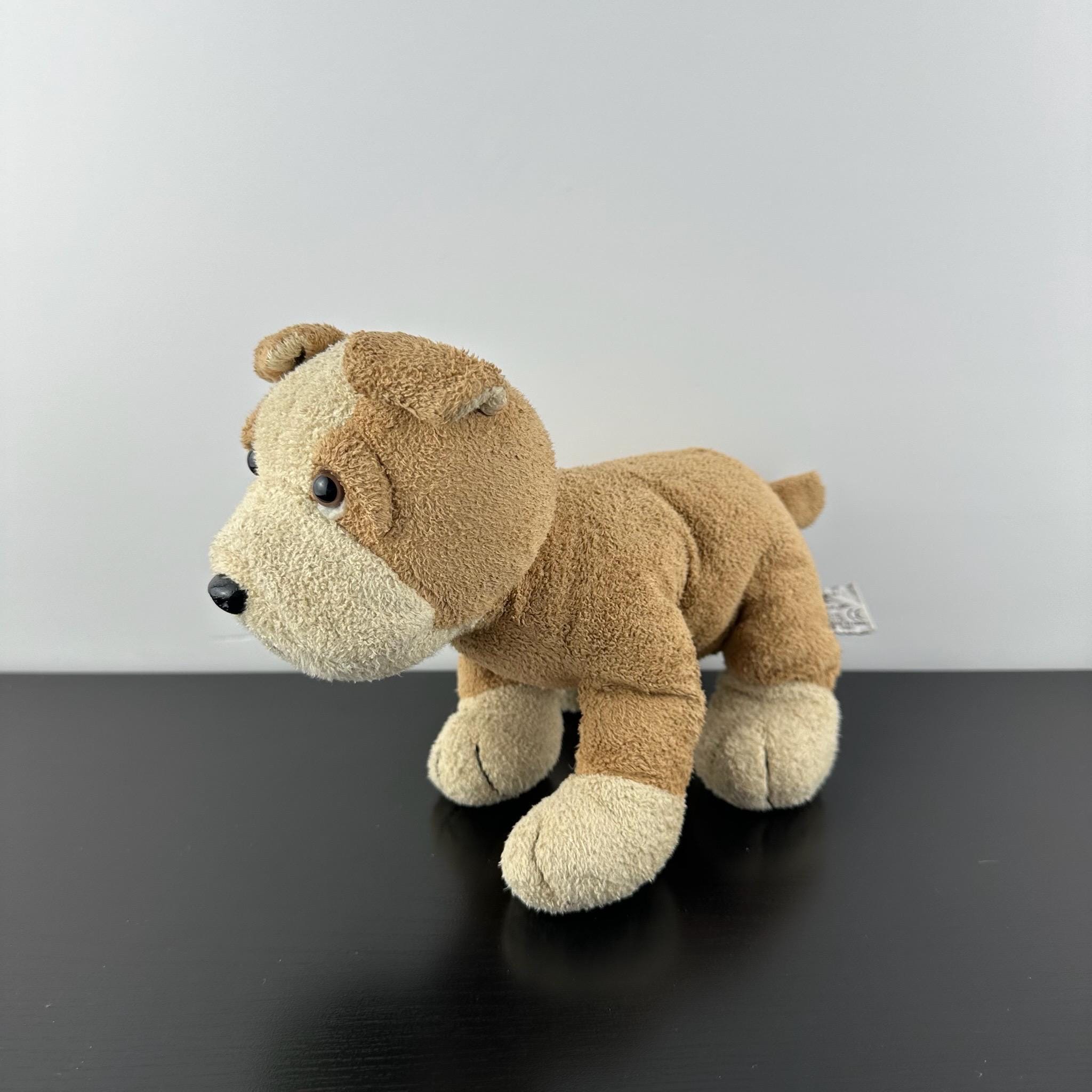 Russ Berrie Luv Pets Bullet Bulldog Brown Tan Chamois Dog Rare 10