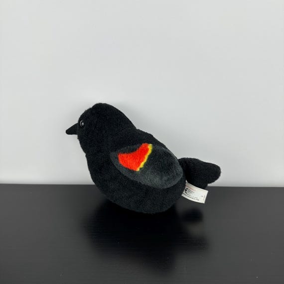 K&M International Plush Red Winged Black Bird Audubon Wild