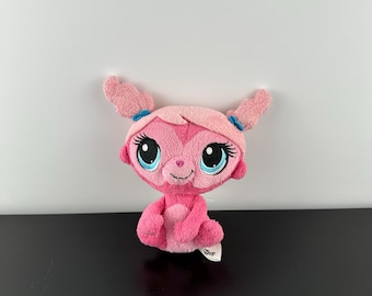 Vintage Y2K Littlest Pet Shop Minka Mark Pink Monkey Plush Mini Small Stuffed Animal Toy Hasbro 6” LPS