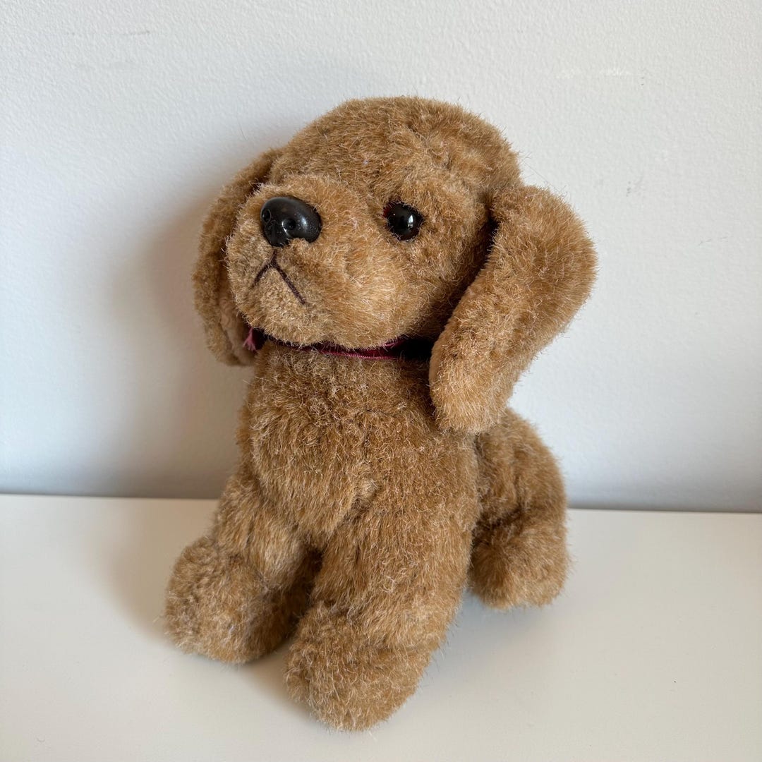 Vintage Russ Berrie Scraps Puppy Dog Plush Brown Stuffed Animal 9