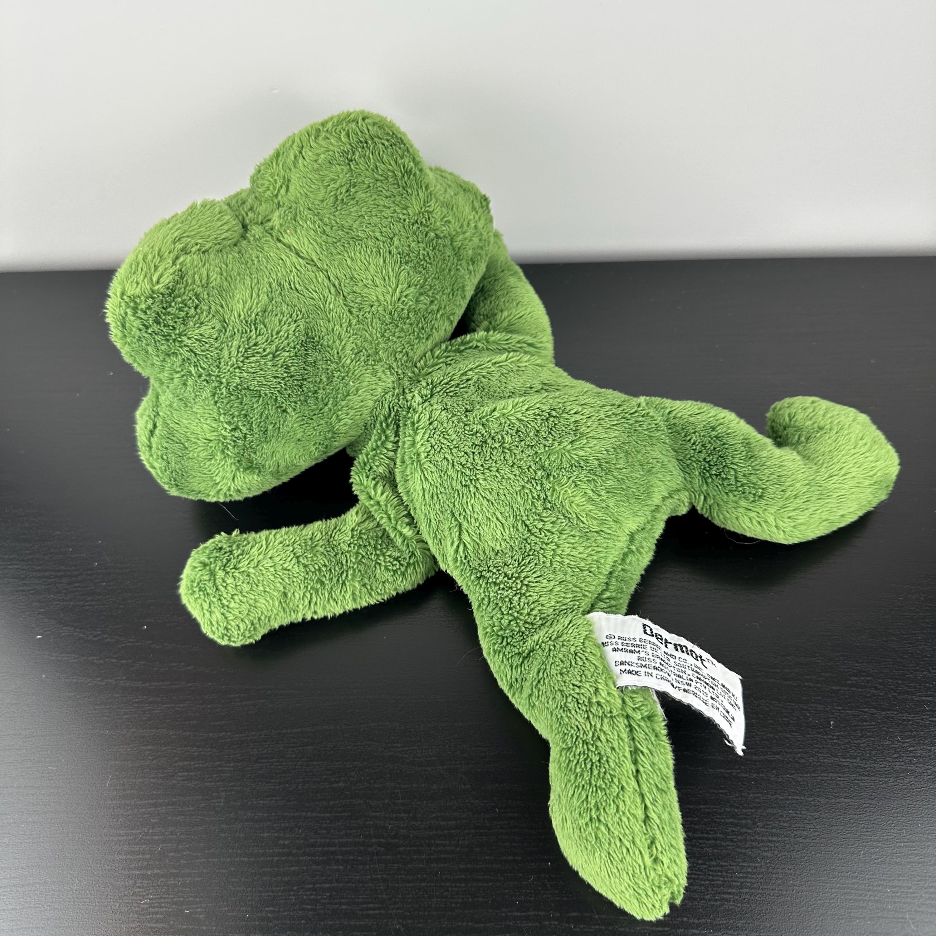 Russ Berrie Lil Peepers Dermot Green Frog Toad 11” Plush Stuffed