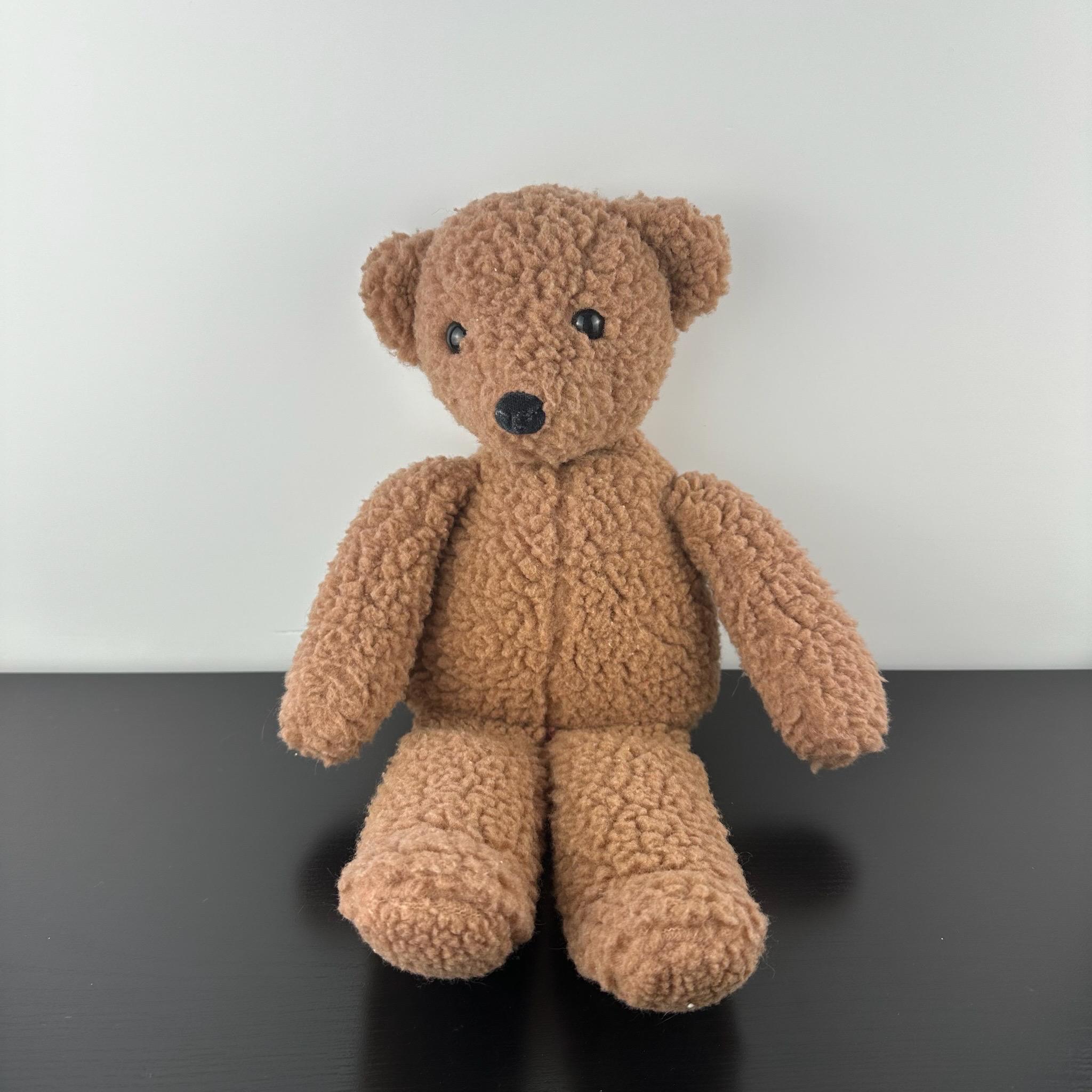 Vintage 1986 Kinder Gund Brown Teddy Bear 15” Rattle Inside Large