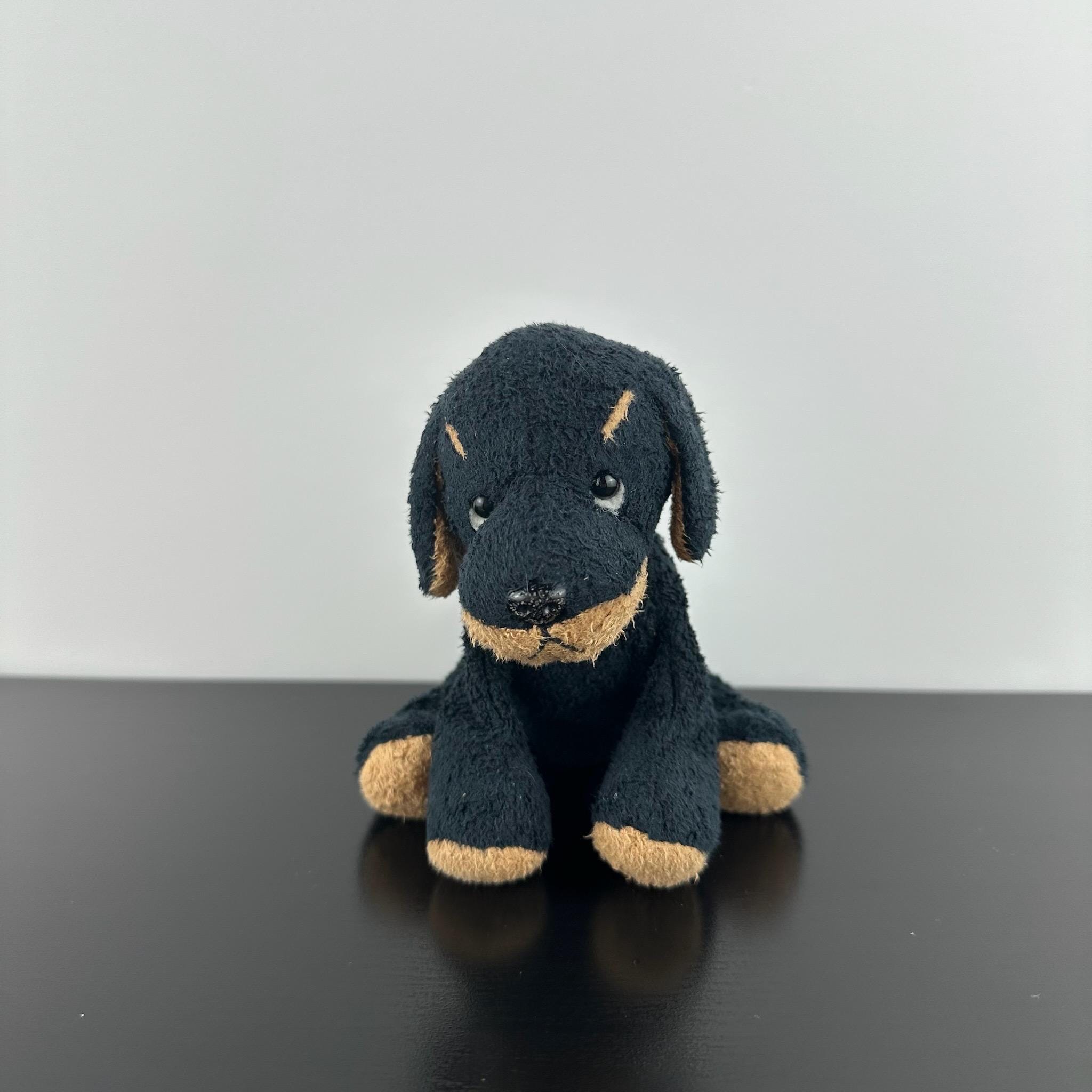 Russ Berrie Rare Luv Pets Biscuit Rottweiler Puppy Dog 5” Black