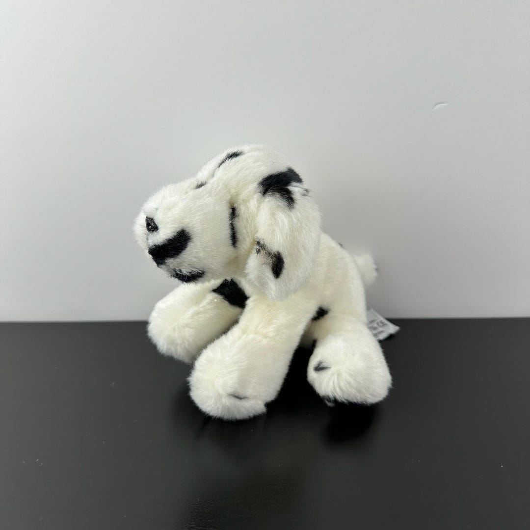 Russ Berrie Dot Dalmatian Dog 6” Black White Puppy Plush Stuffed