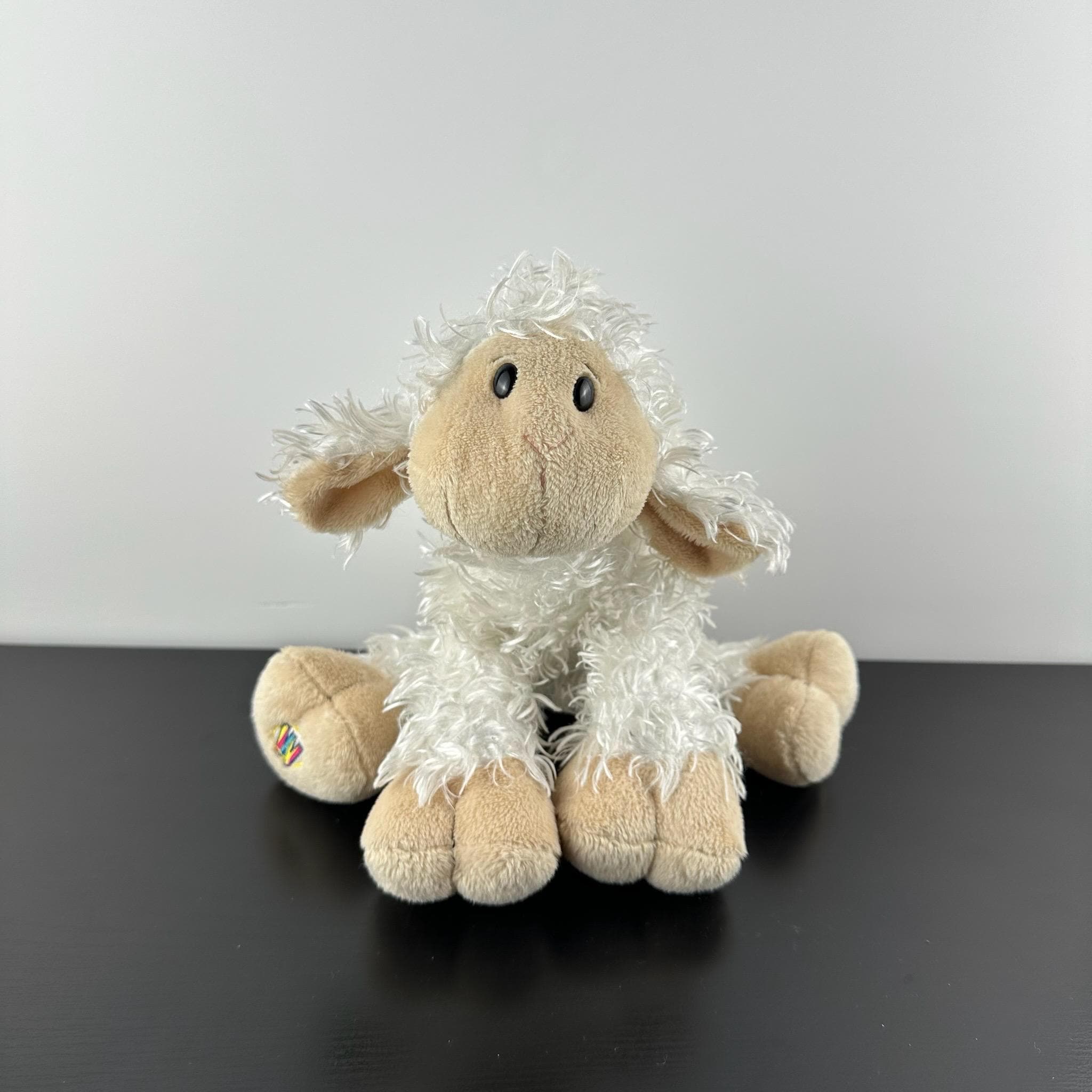 Ganz Webkinz White Lamb Sheep Curly Fur Plush Stuffed Animal HM201