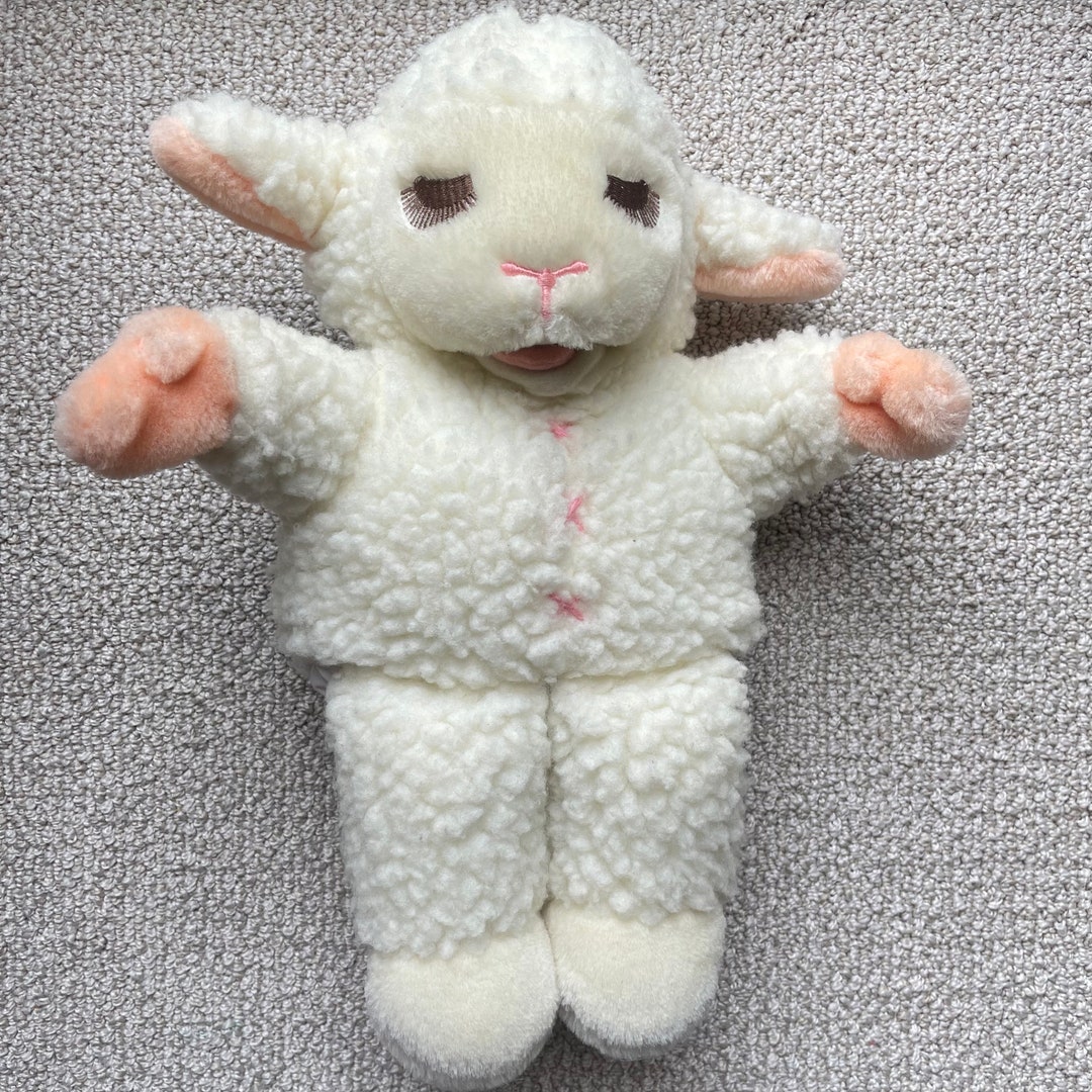 Lamb Chop Plush Puppet Full Body Hand Stuffed Doll Shari Lewis Pink