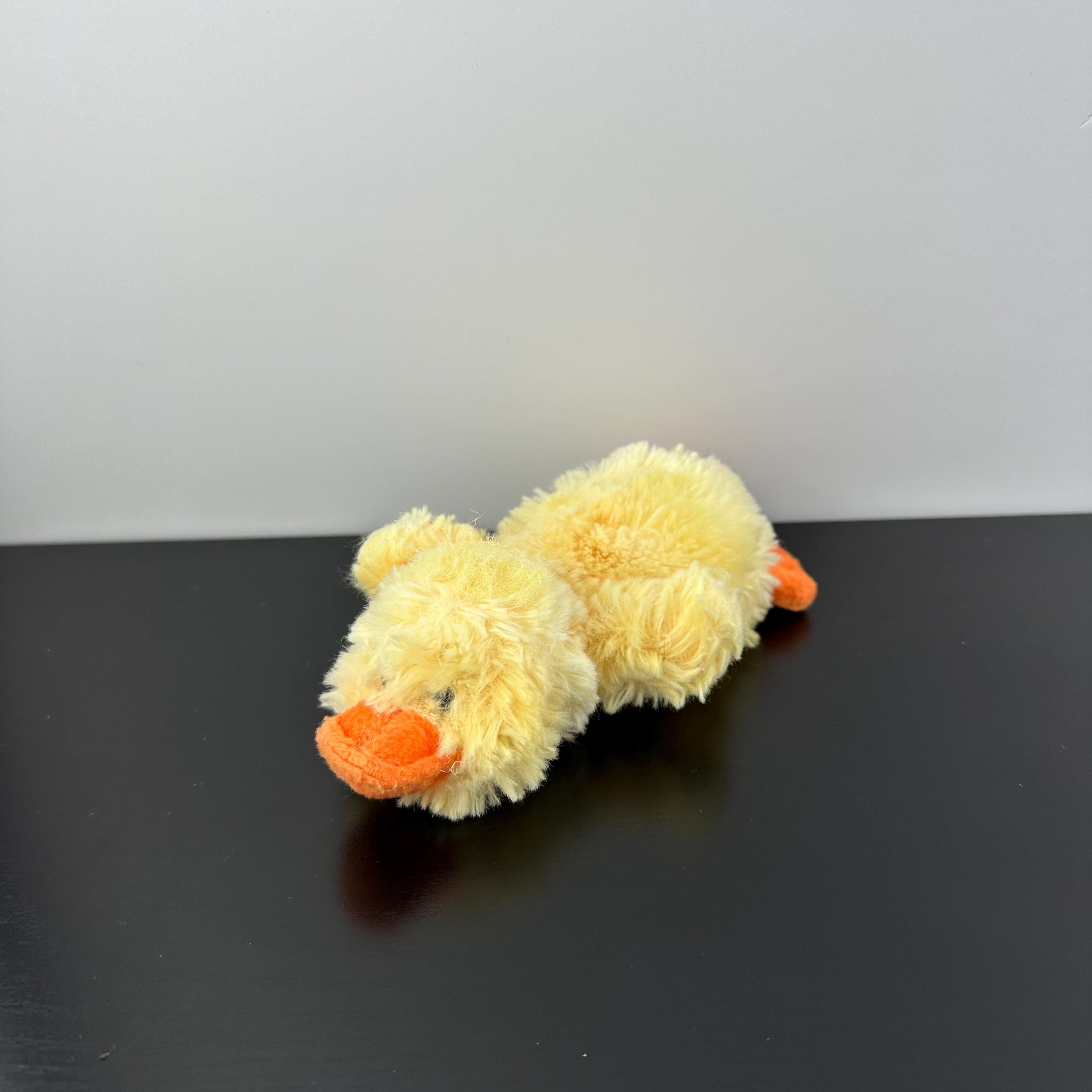 Russ Berrie Billingsworth Yellow Orange Duck Chick 7” Lying Down