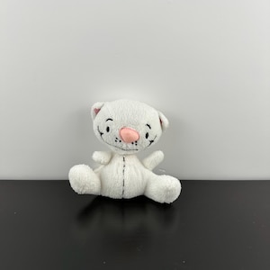 Peluche blanche Binoo Cartoon Toupie & Binou 4,5 pouces petite taille vintage à collectionner