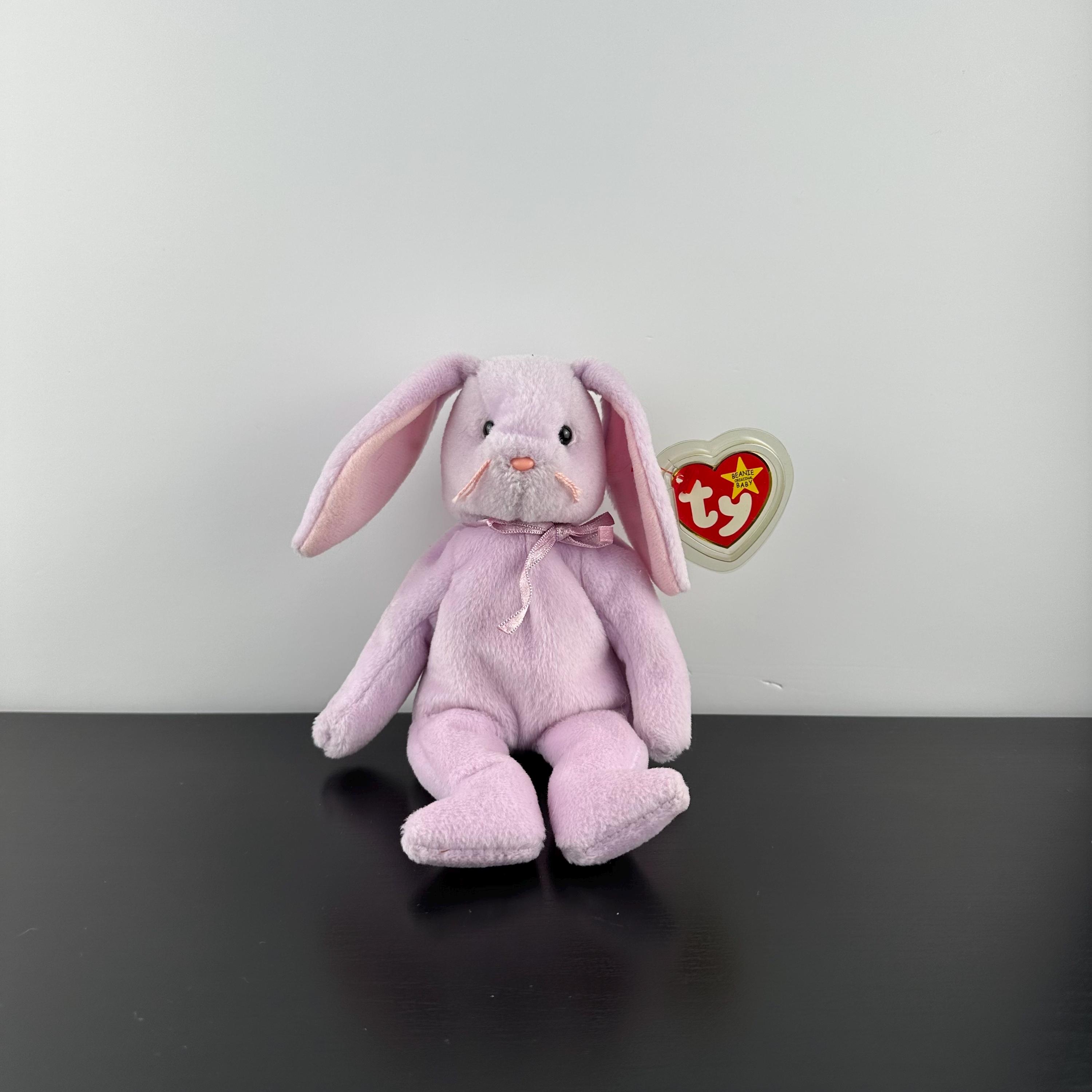 Vintage 1996 TY Beanie Baby Floppity the Purple Bunny Rabbit 8