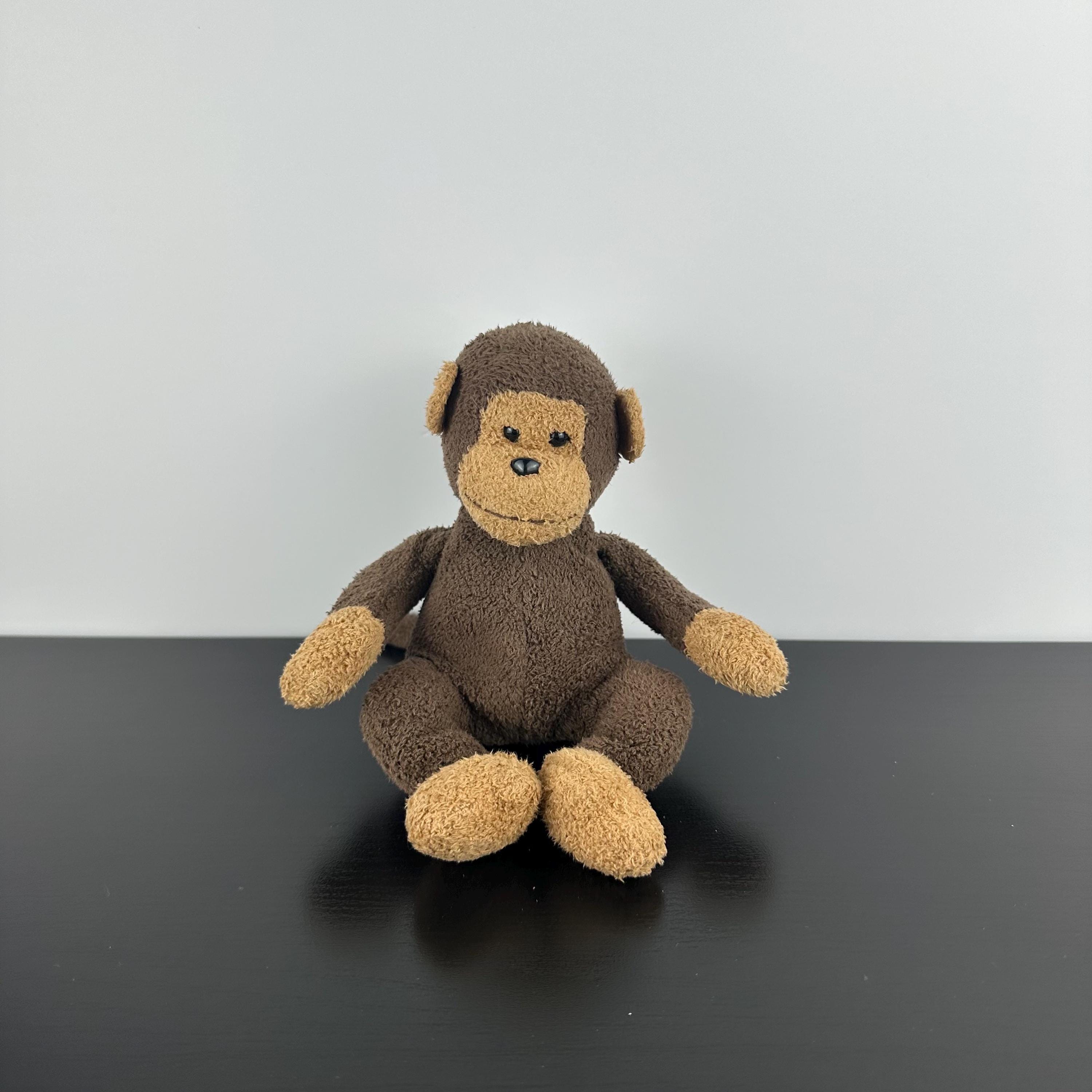 Russ Berrie Luv Pets Mulligan Monkey Chimp 7” Brown Chamois Plush