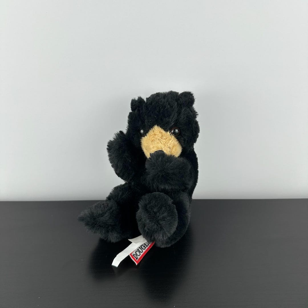 Douglas Cuddle Toys Lil Handful Baby Black Bear Cub 6” #4429