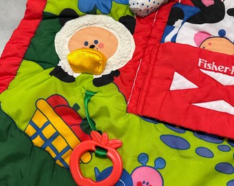 Vintage Fisher Price 1993 Deluxe Discovery Baby Blanket Play Mat