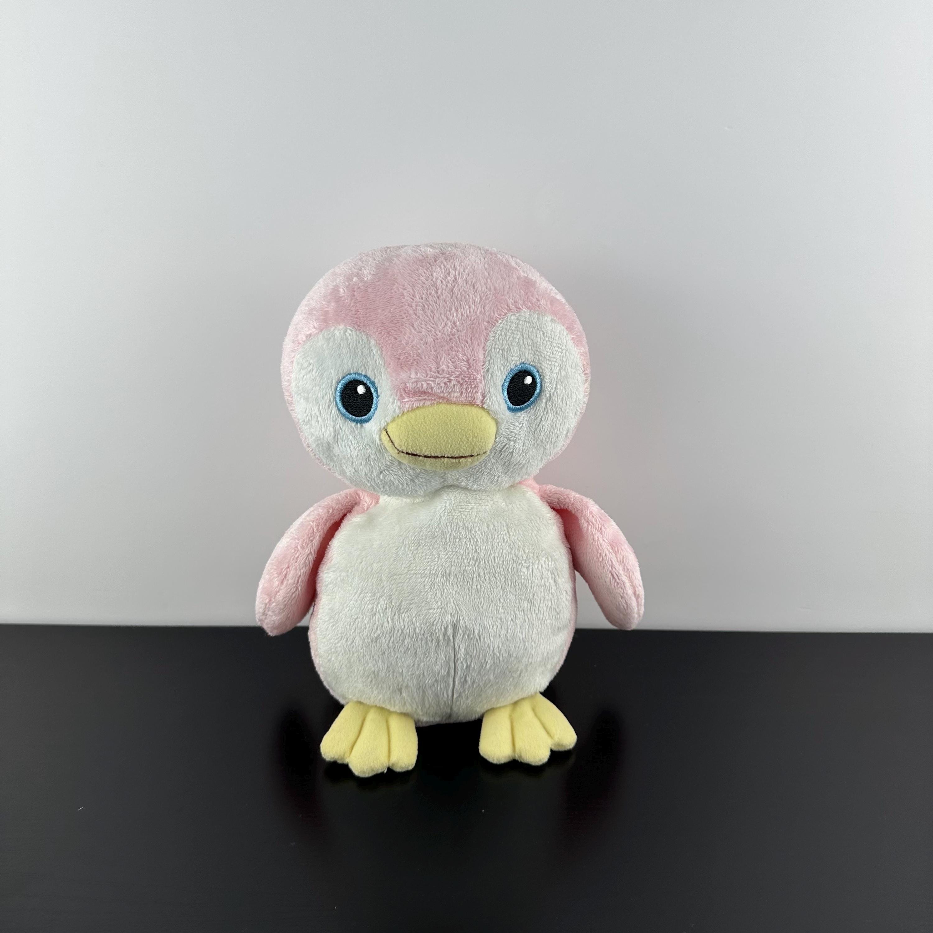 TY Pluffies Pammy Pink Penguin Blue Eyes Floppy Beans Plush