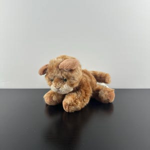 Russ Berrie Whiskers the Cat Peluche Animale di Peluche Gatto Tigrato Arancione 6&quot; Vintage Beans