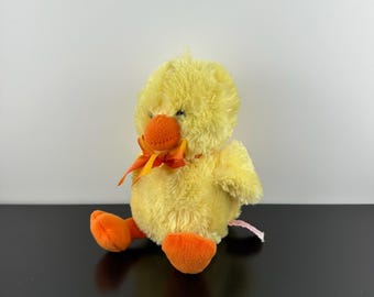 Russ Berrie Sunshine Yellow Duck 10” Soft Plush Stuffed Animal Toy