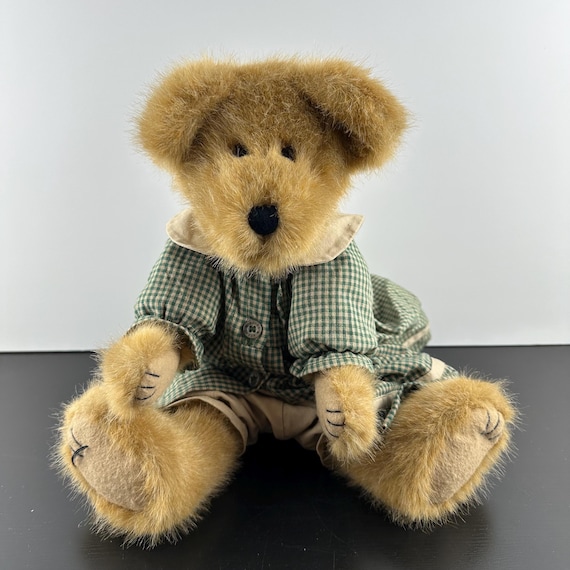 Vintage the Boyd's Bears Collection Brown Teddy Bear Green