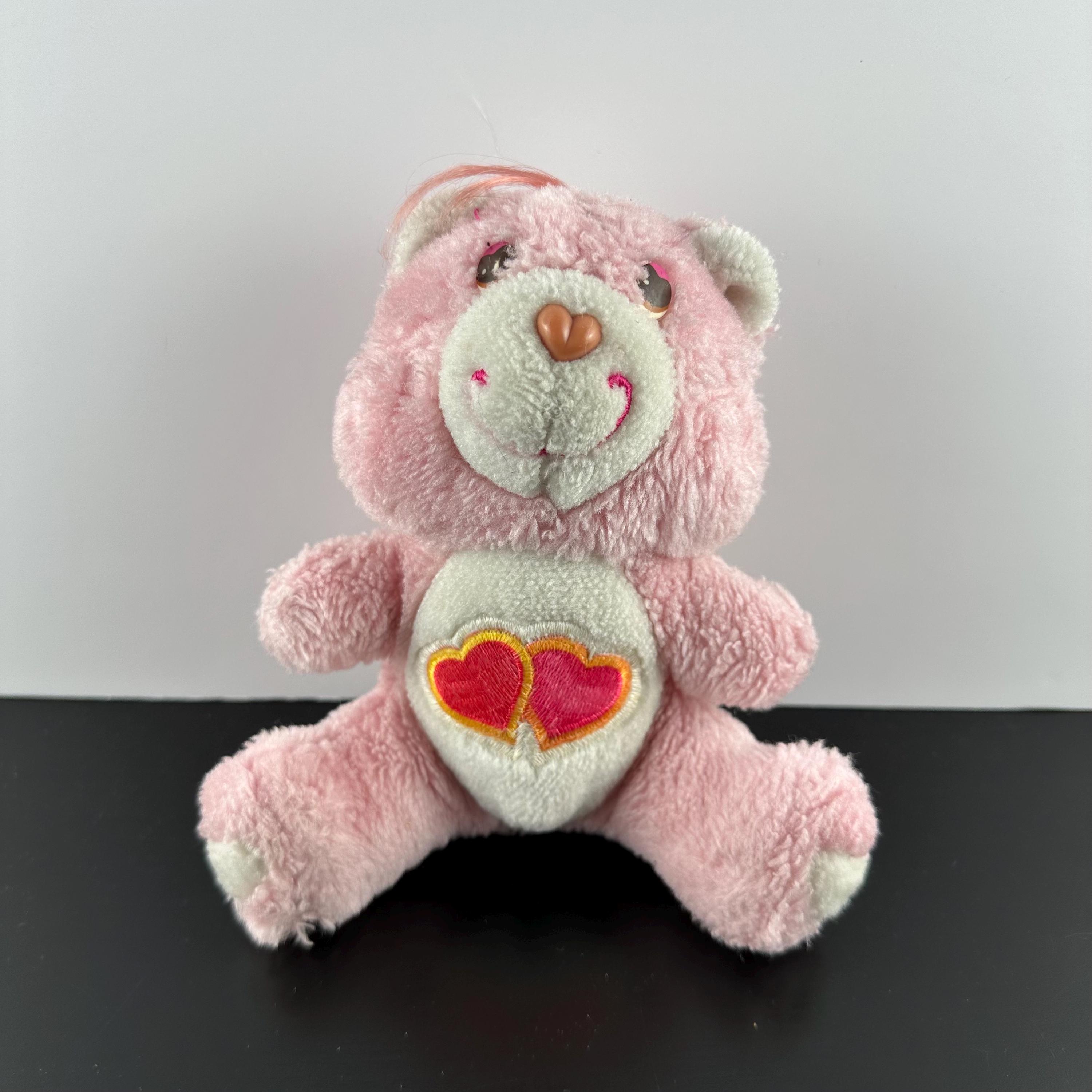 Vintage 1983 Kenner Care Bears Love-a-lot Pink Bear 2 Hearts