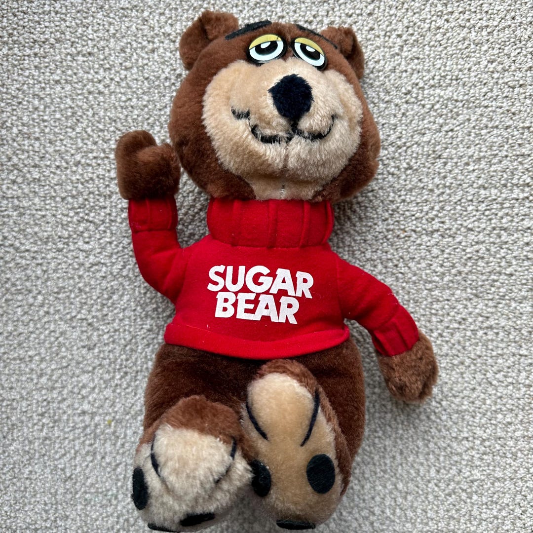 Sugar Bear Post Cereal Golden Crisp Mascot Vintage Sitting Plush