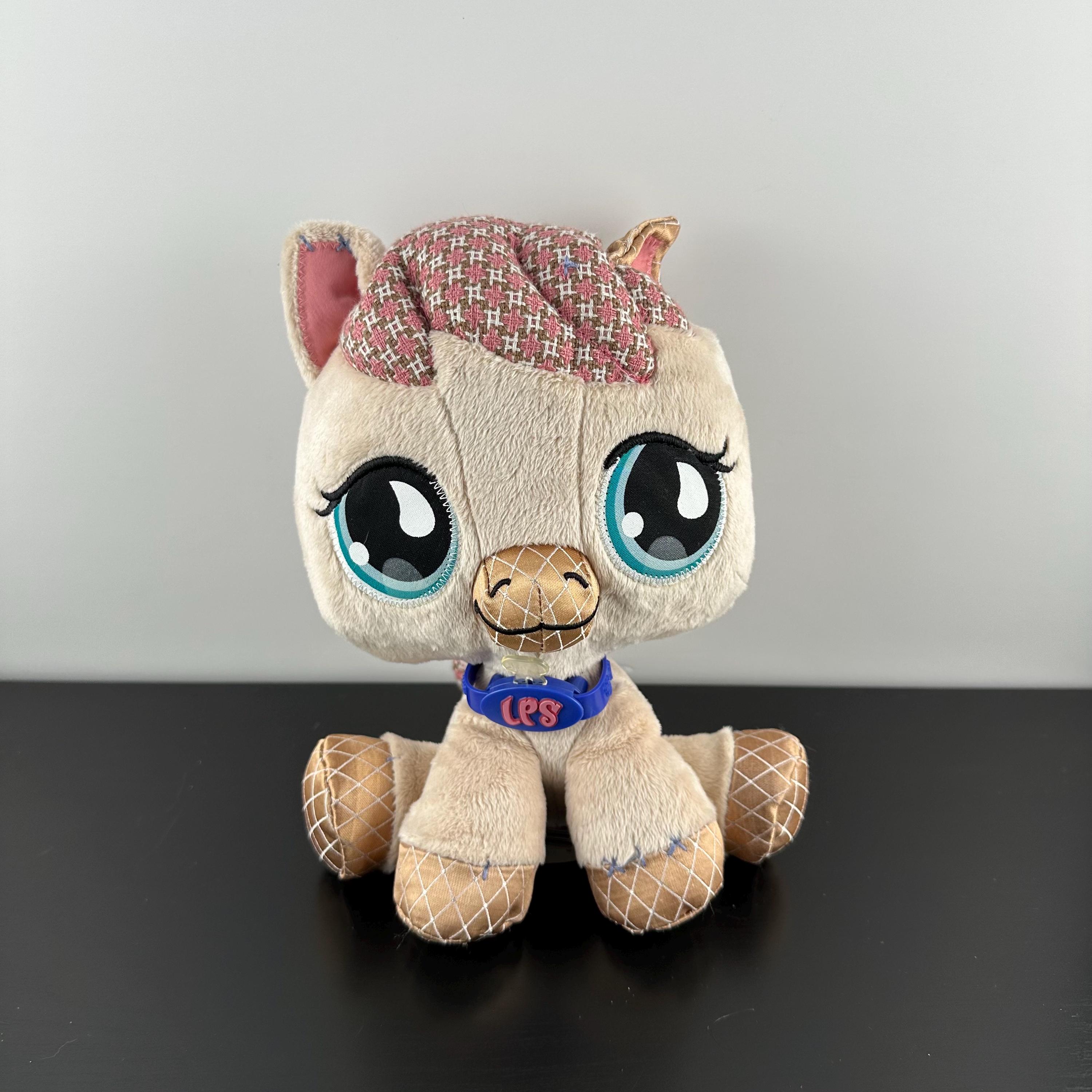 * vintage figure ୨୧ * ふさふさ ハリネズミちゃん Vintage Y2K Littlest Pet Shop Beige Pink Horse Plush Stuffed