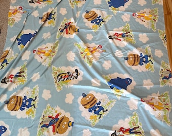 Vintage Mcdonald's Blue Bedding Twin Standard Flat & Fitted Sheets
