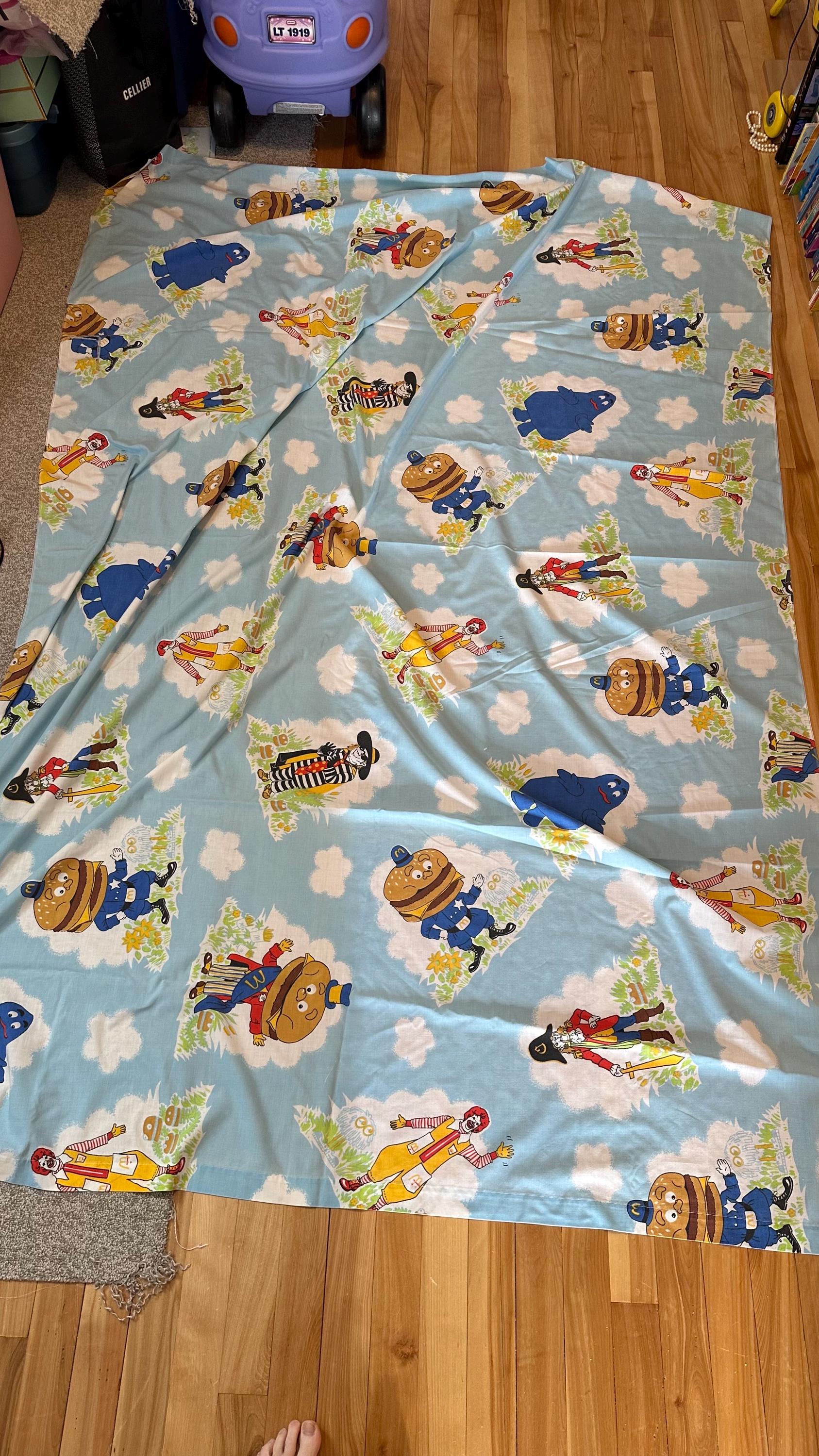 Vintage Mcdonald's Blue Bedding Twin Standard Flat & Fitted Sheets