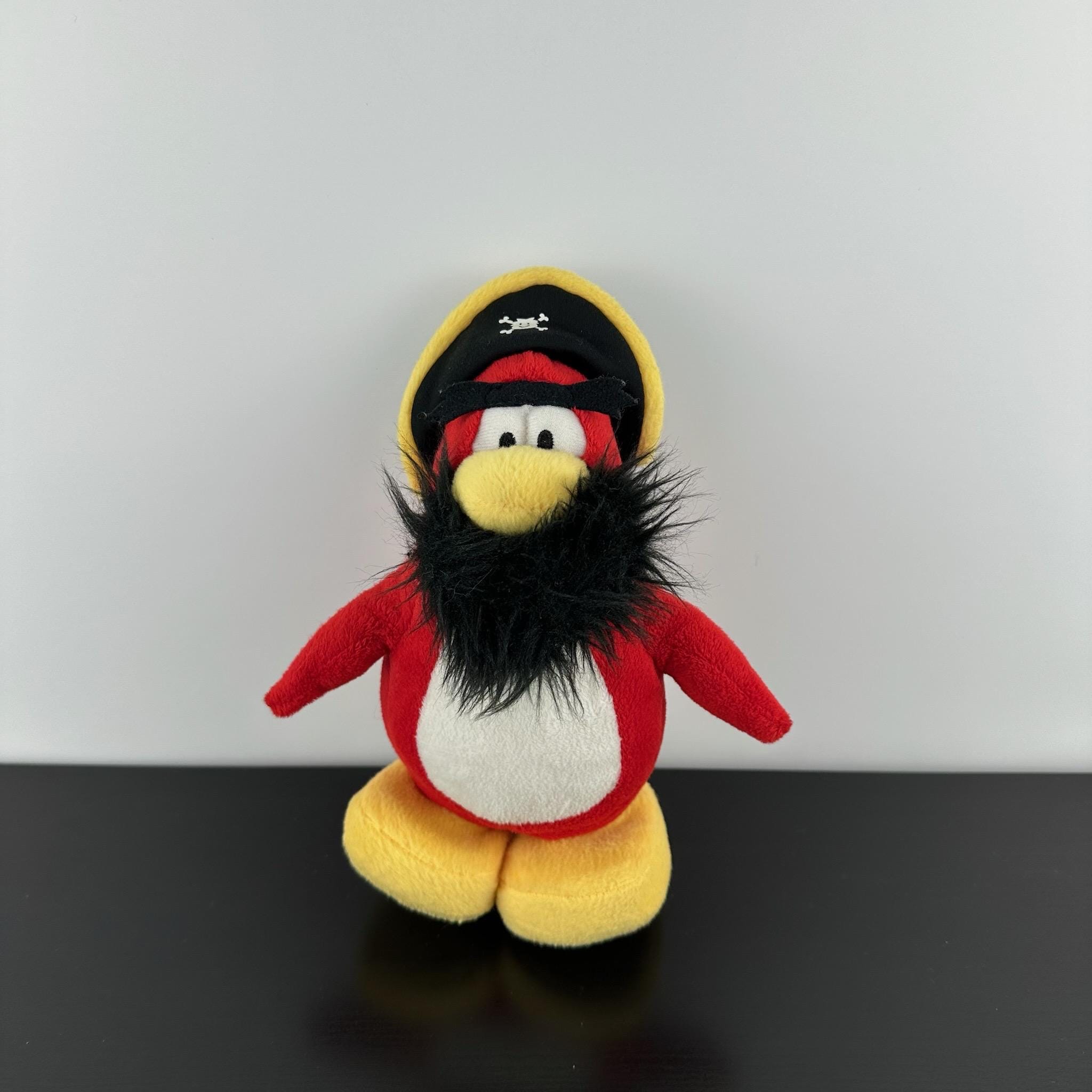 Club Penguin Rare Captain Rockhopper 8.5” Red White Plush Stuffed