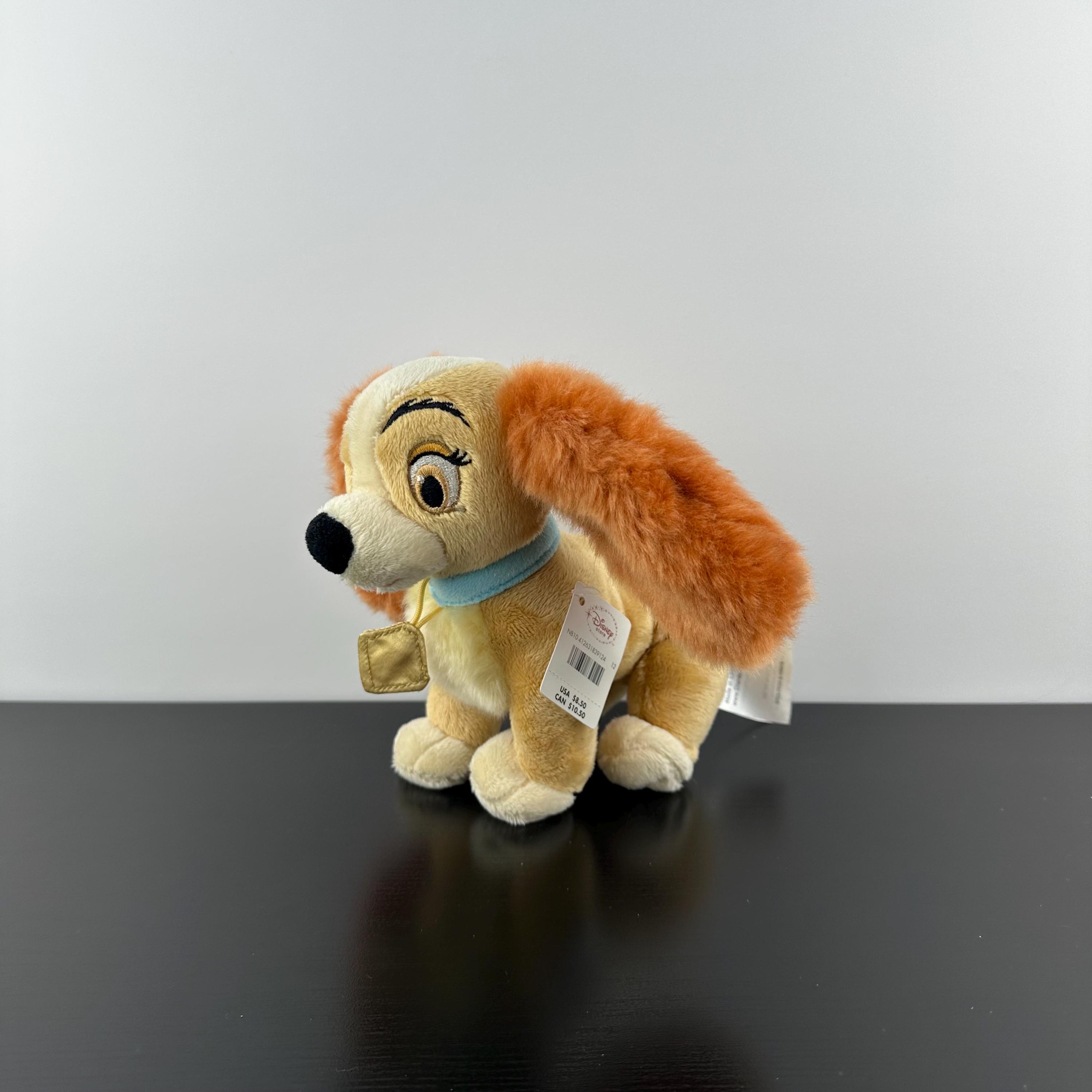 Disney Lady and the Tramp Plush Stuffed Animal 7.5” Vintage