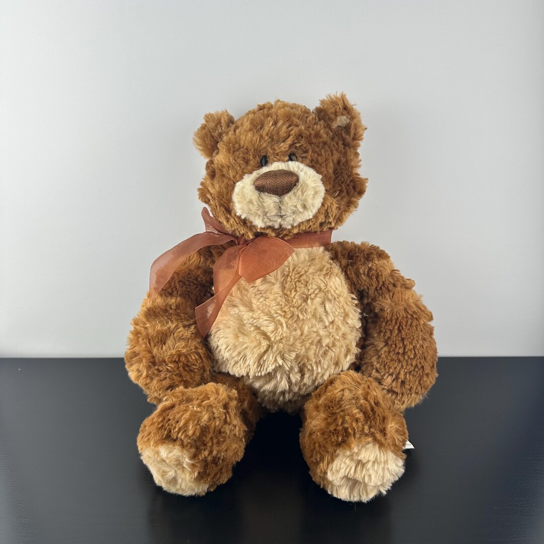 GUND Colby #15279 Teddy Bear 13” Brown Plush Stuffed Animal Vintage ...