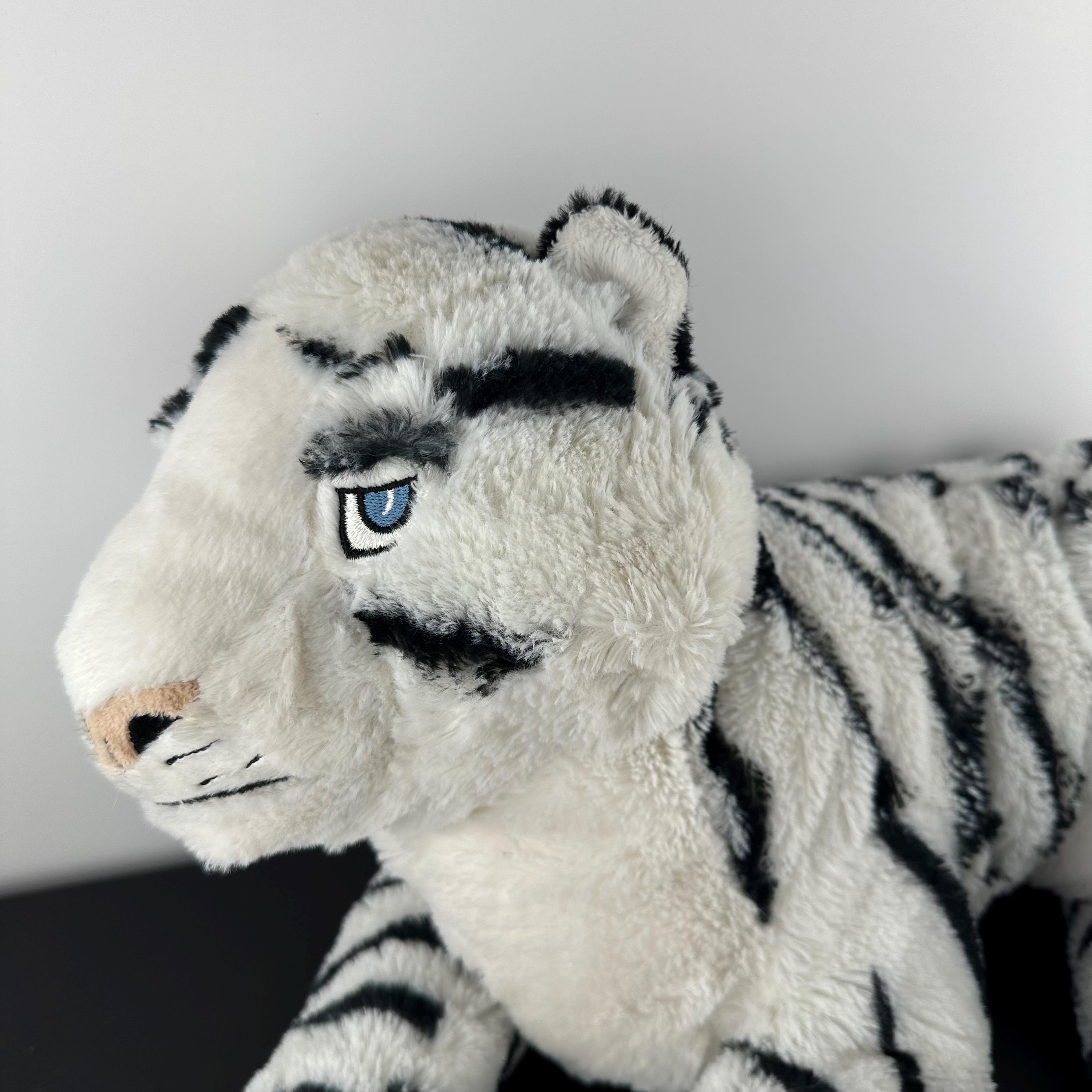 Ikea Onskad White Tiger Black White 28” Large Plush Stuffed Animal