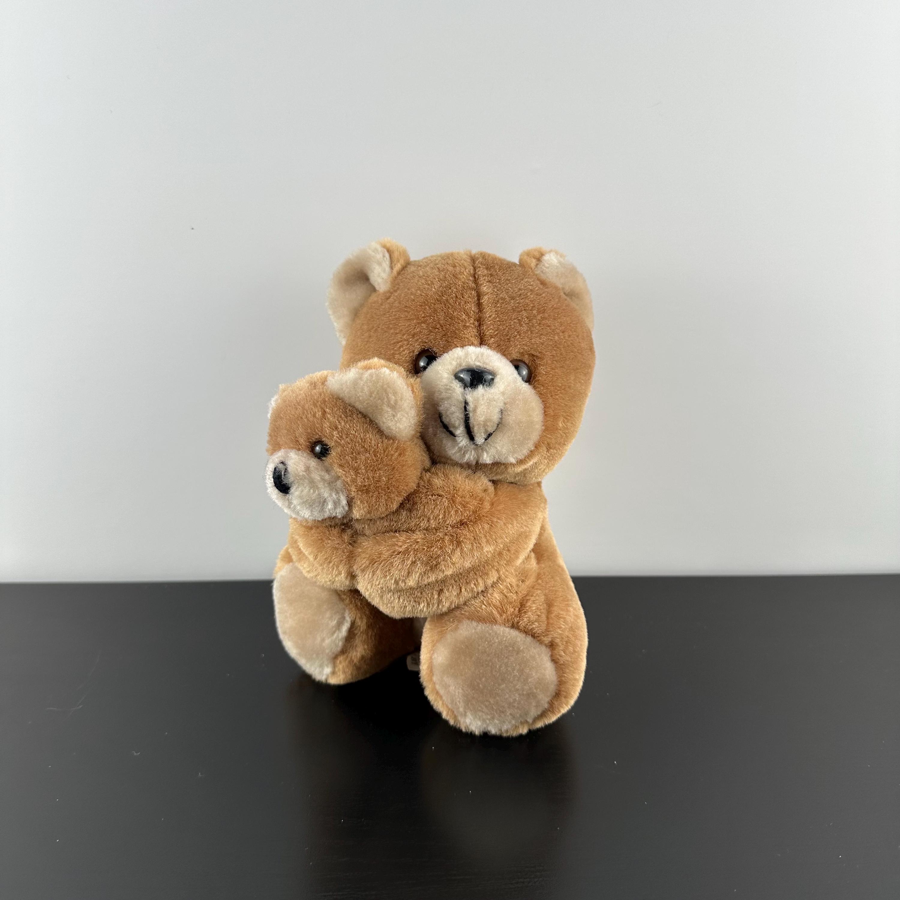 Vintage 1992 Ganz Terra Nova Animals With Baby Teddy Bear 7” Brown