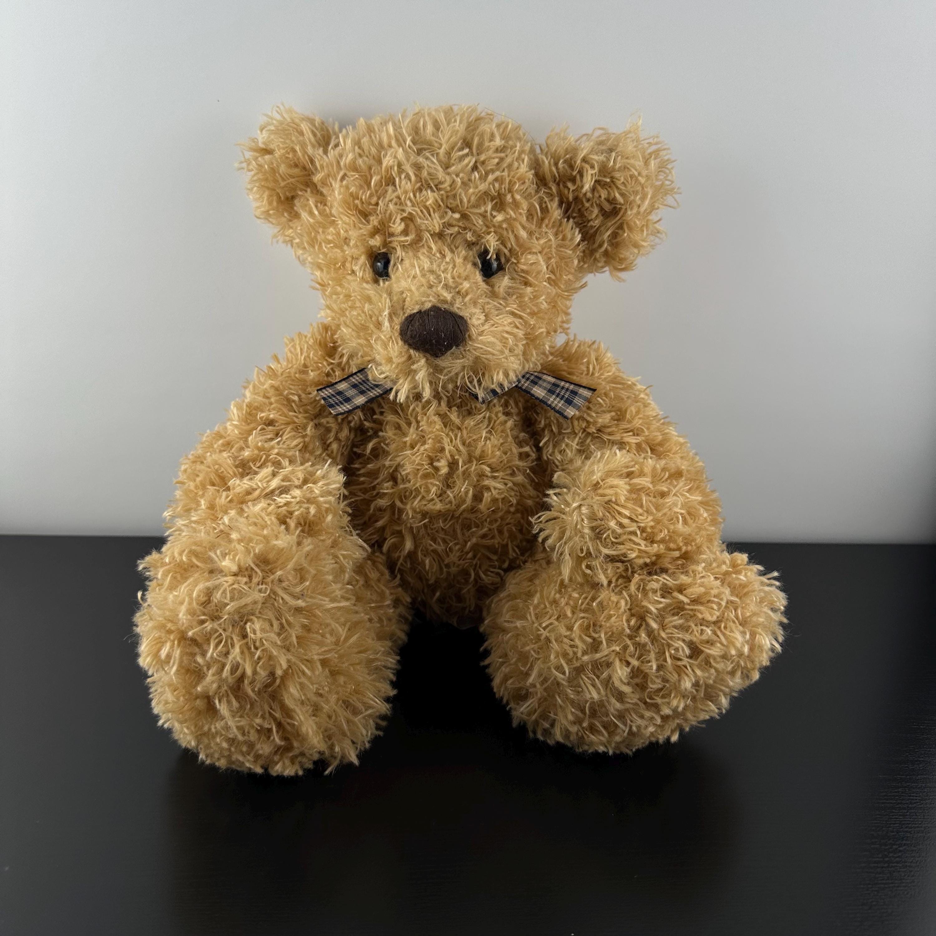 Vintage Russ Berrie Spriggs Teddy Bear Plush Tan With Bow Stuffed - Main Image