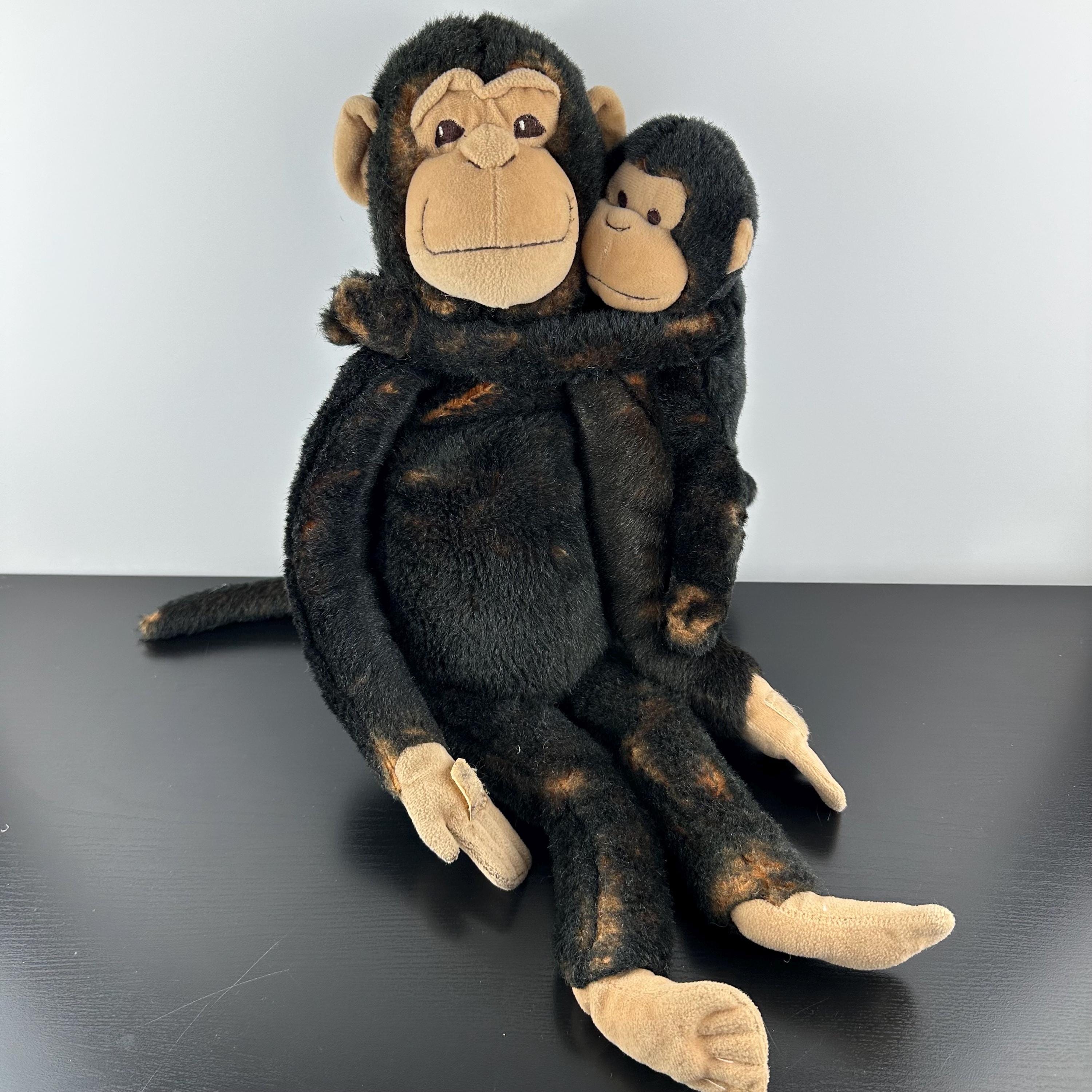 IKEA Klappar モンキーママとベビーぬいぐるみ ブラック ブラウン 22