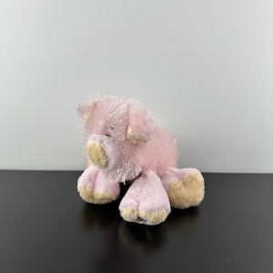 Ganz Webkinz Lil’ Kinz Fuzzy Pink Pig 6&quot; HS002 Plush Stuffed Animal Vintage Collectible No Code