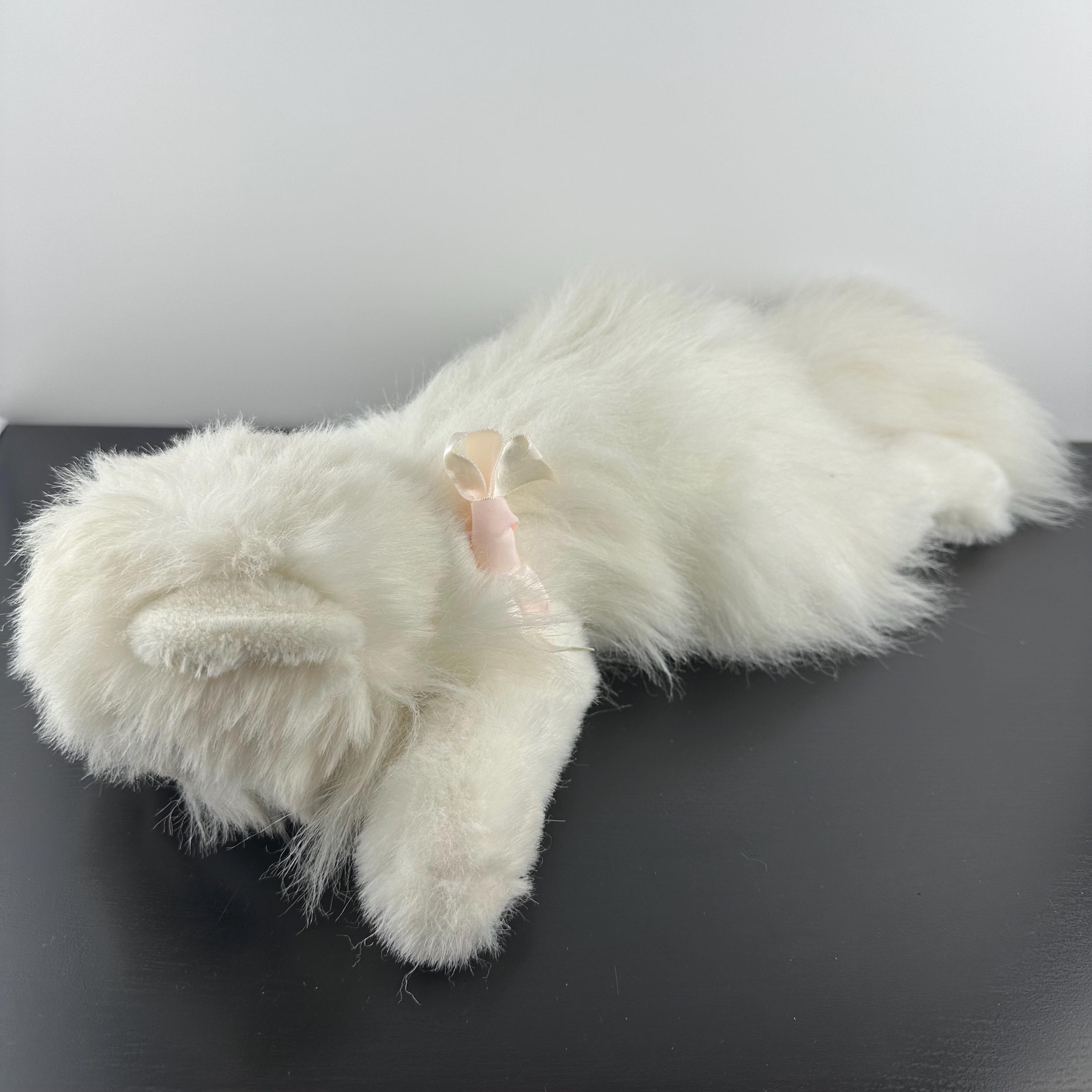 Vintage 1997 TY Classic Angel the White Persian Cat Plush 15