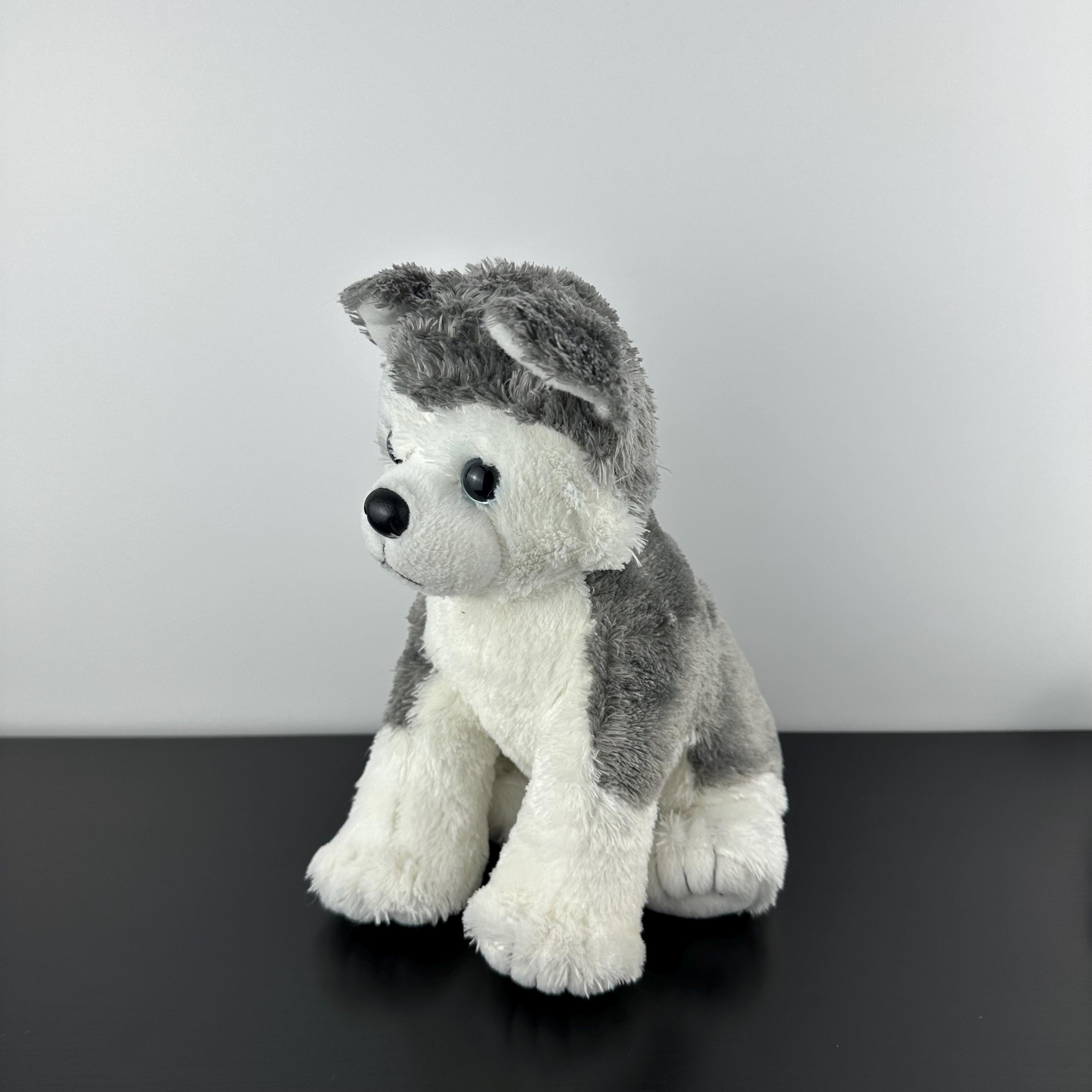 Vintage TY Classic Slush Husky Dog Plush Blue Eyes Plush Stuffed