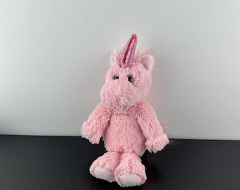 TY Attic Treasure Cuddlys Estelle el unicornio rosa de 9 pulgadas, peluche vintage coleccionable de tamaño pequeño