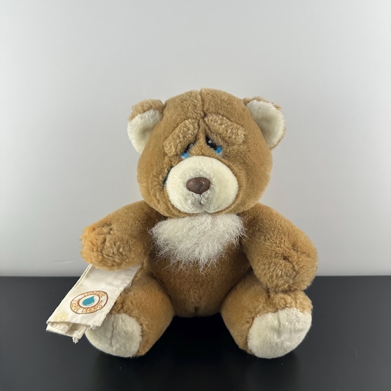Vintage 1989 Ganz Pizzazz Tender Tear Drops Brown Teddy Bear