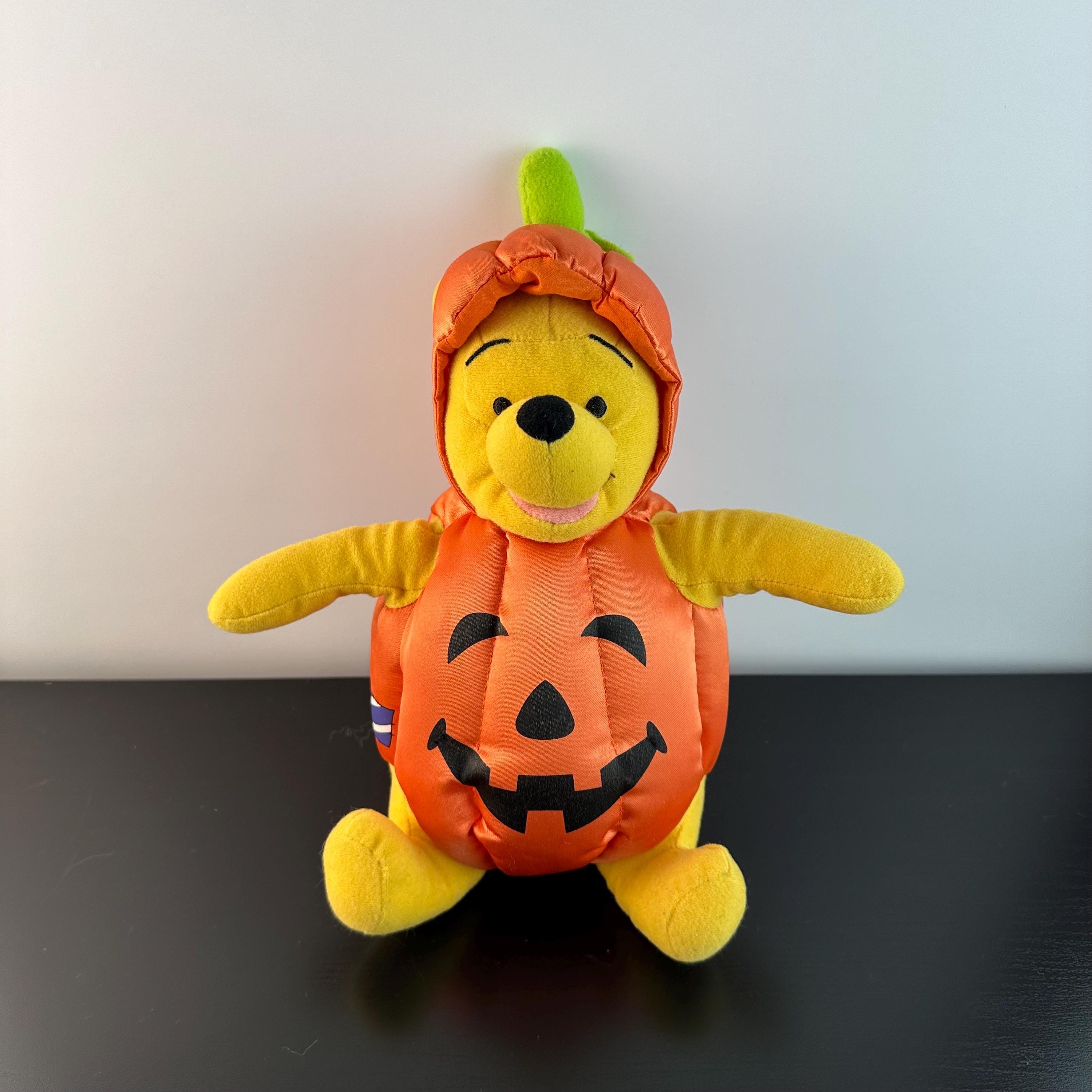 Vintage Pooh Pumpkin Costume Outfit Plush Stuffed Animal Orange 11