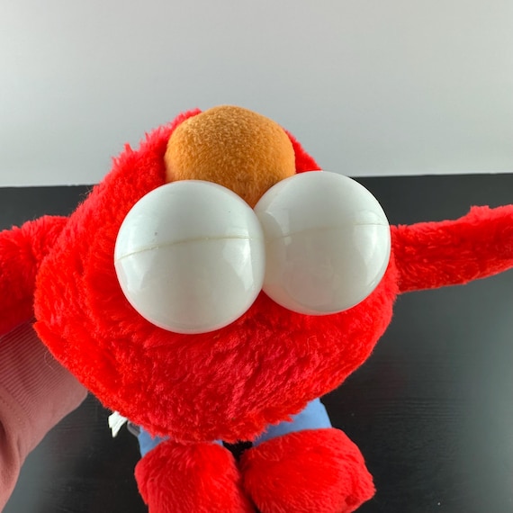 Vintage 2004 Sesame Street Nanco Ganz Elmo Blue Overalls With