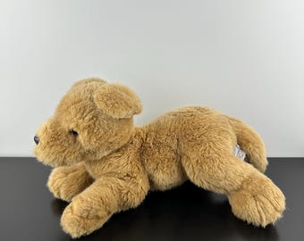 Cucciolo di cane di peluche marrone Labrador marrone chiaro Gund vintage, 13 pollici