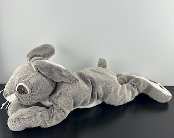 Conejo de peluche IKEA Vandring Hare gris y blanco de 40 cm (16 pulgadas) - Peluche vintage