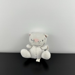 Peluche de Binoo blanco de dibujos animados de Toopy y Binoo, 4,5 pulgadas, tamaño pequeño, vintage, coleccionable