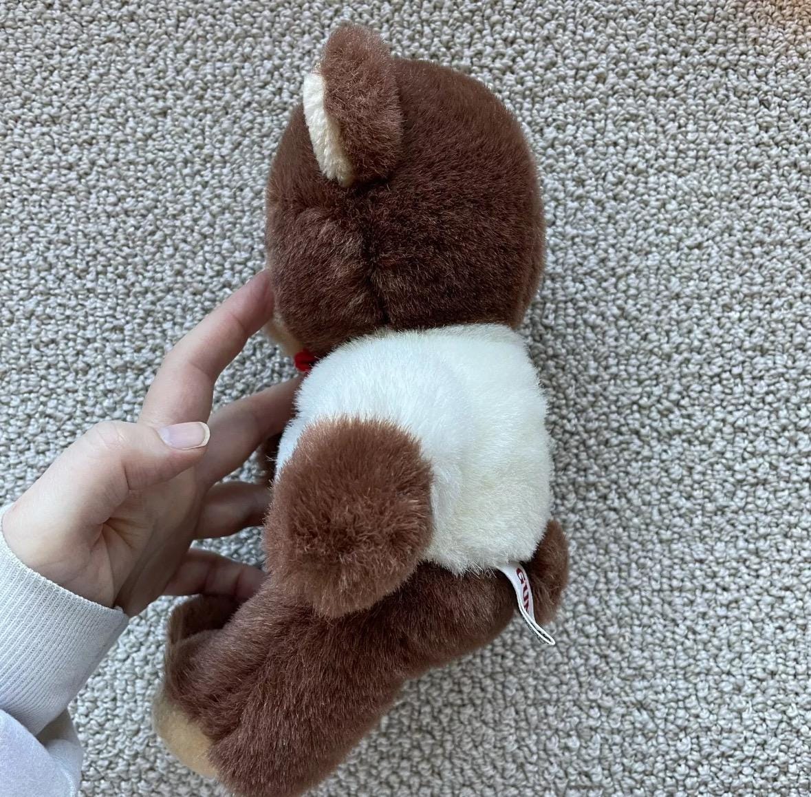 ヴィンテージ ガンド 12インチ ブラウン ホワイト 刺繍 クマの頭