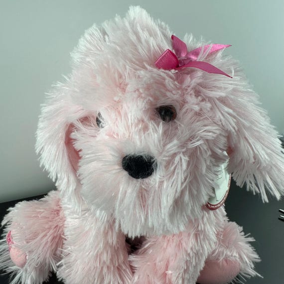 LaSenza 女の子用 ピンク犬ぬいぐるみ ヴィンテージ 2005年製 リボン