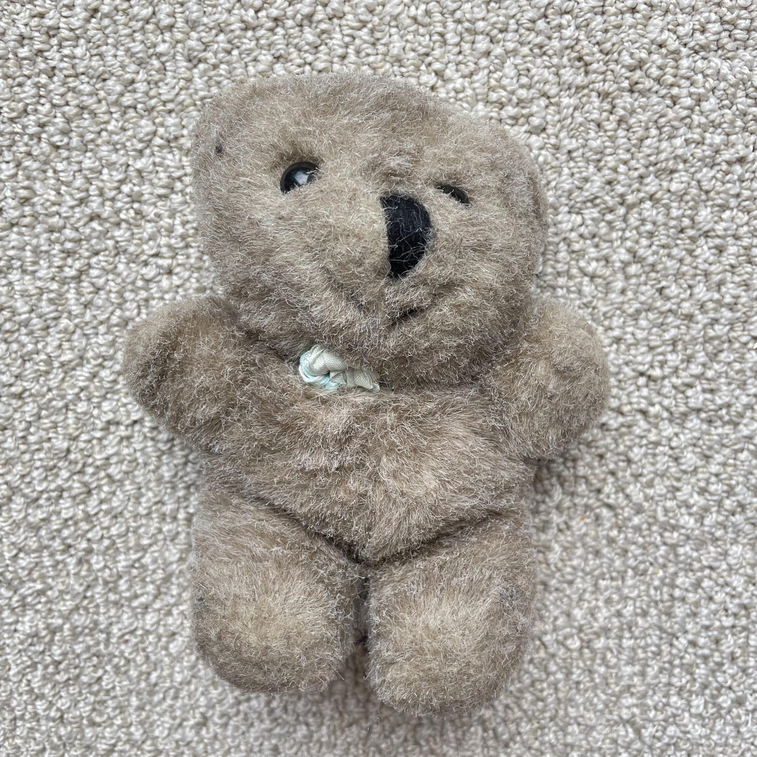 Vintage Dakin 1990 Tan/gray Teddy Bear Small 6