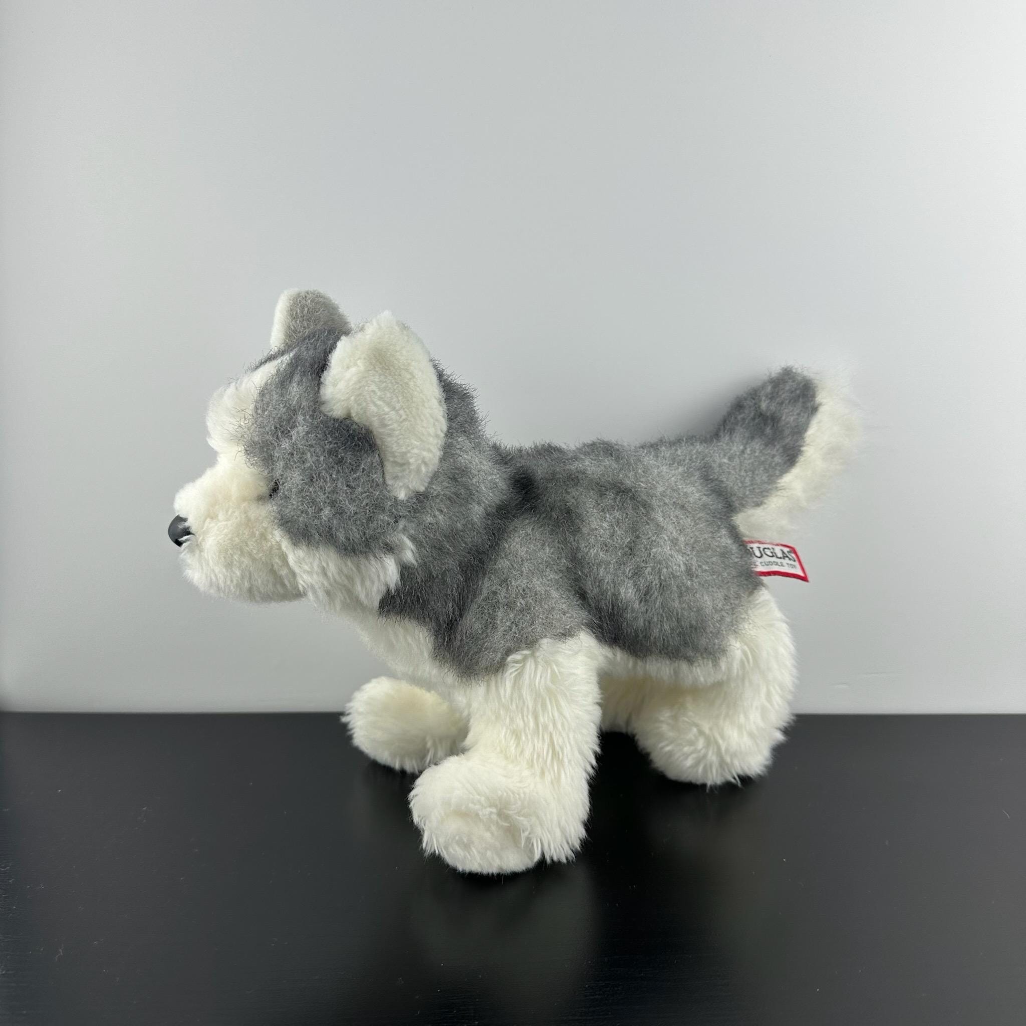 Douglas Cuddle Toys Blaze Husky Puppy Dog 10” #1736 Realistic Gray