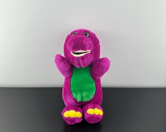 ヴィンテージ 1992 バーニー ザ ダイナソー ぬいぐるみ 13 インチ 口